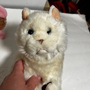Plush White Stuffed Cat Toy webkinz gold